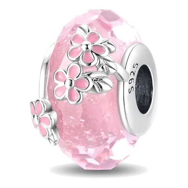 Murano Rosa con Flores