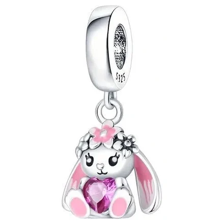 Conejita con Corazón Rosa