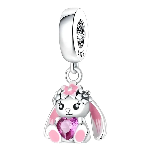 Conejita con Corazón Rosa