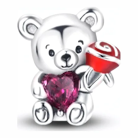 Osito con Rosa y Corazón