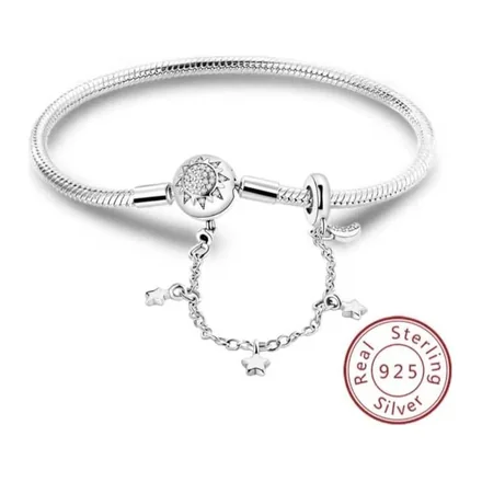 Pulsera Sol con Cadena Seguridad